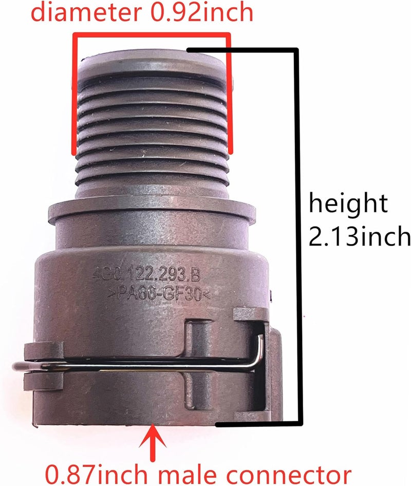FEEDUN 4G0122293B,Coolant Hose Connector Adapter,Radiator Pipe Line Fitting for VW Tiguan/Atlas/Jetta/Taos/Golf,for Audi Q5/A5/S5/RS5/Q7/A4/S4/Q3/A3/S3,NW16 0° Engine Heater Hose Assembly Junction Flange - Image 2